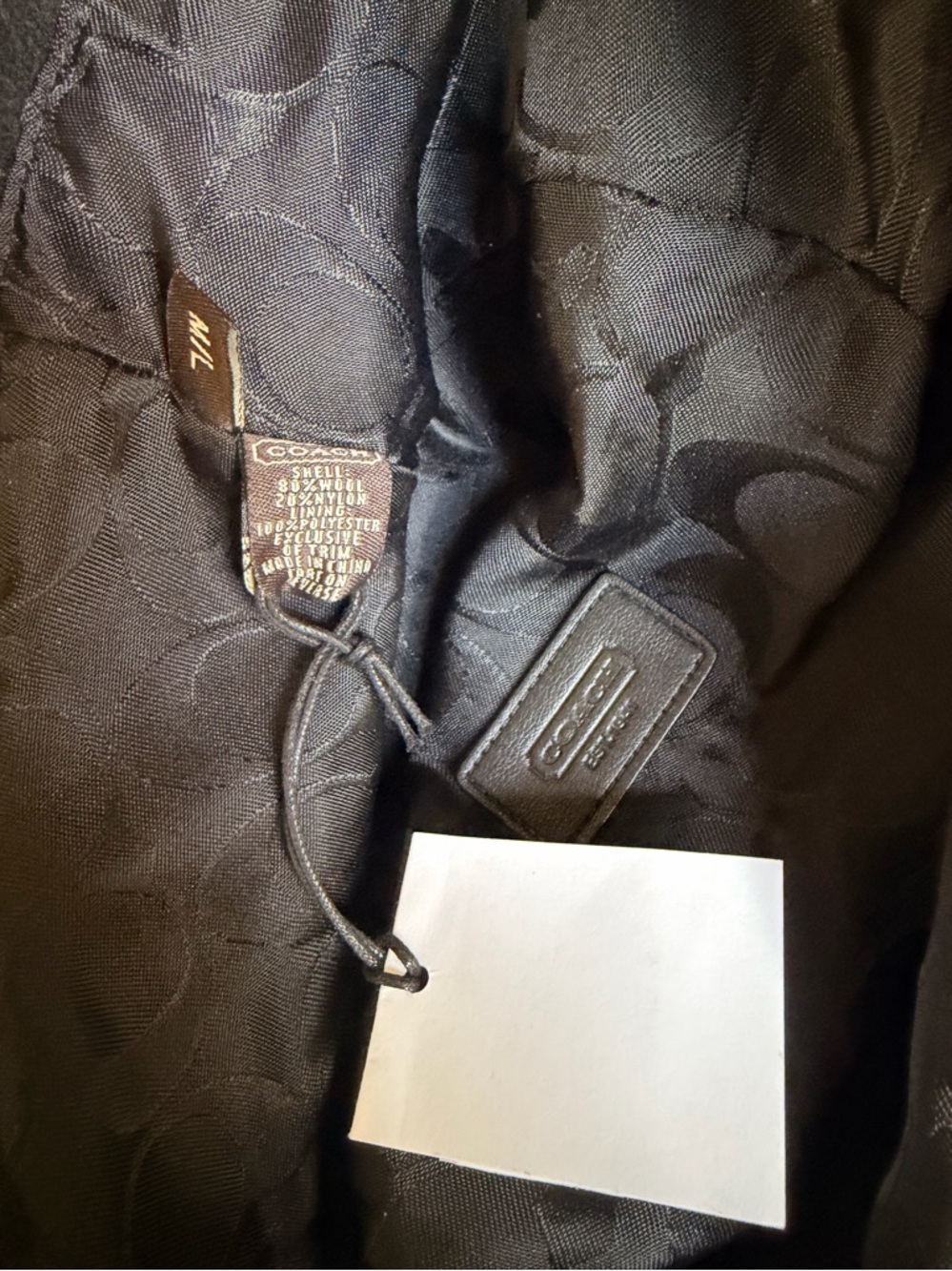 NWT COACH Vintage Woman's Black Wool Turnlock Bucket Hat Size M/L - Picture 5 of 7